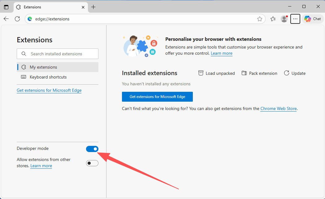 Enable Developer Mode